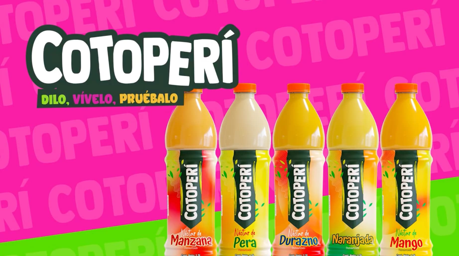 Jugos Cotoperí, dilo, vívelo, pruébalo. Di Cotoperí