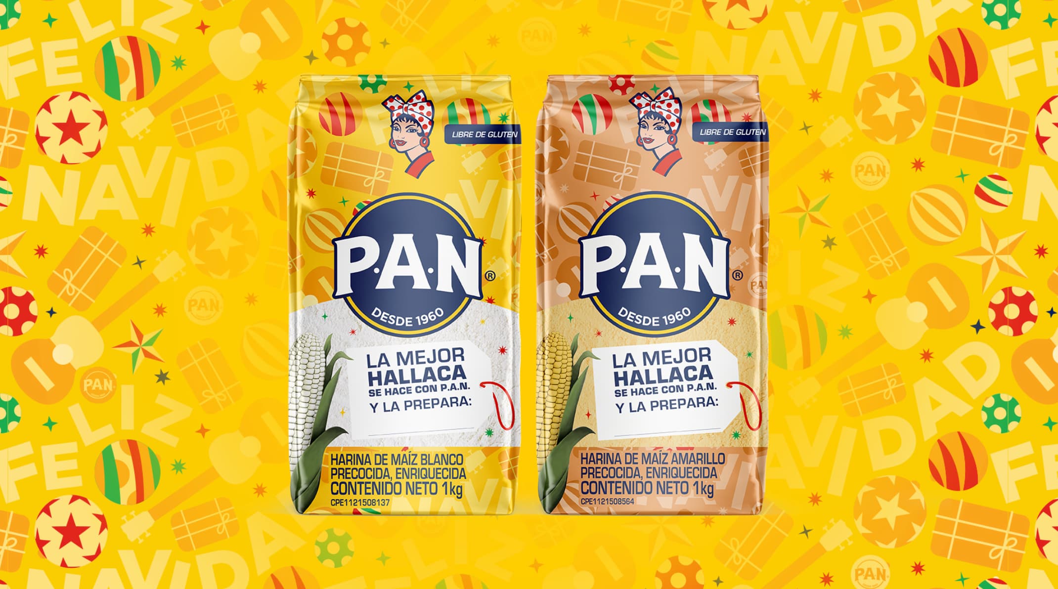 Empaque Harina P.A.N. Edición Especial Navidad 2025